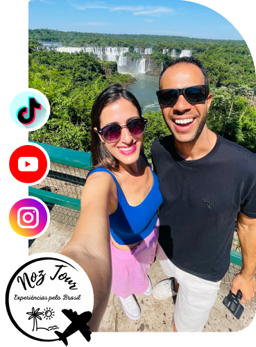 Monique e Robson — fundadores da Noz Tour